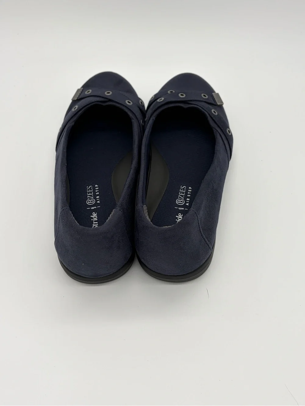 Life Stride Navy Grommet Accent Slip-On Flats
